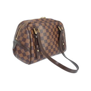 Louis Vuitton Damier Bag Shoulder Brown Rivington Ebene